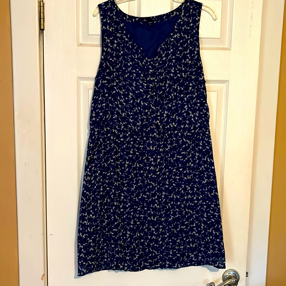 Gap XL sleeveless dress XL knee length blue black white print